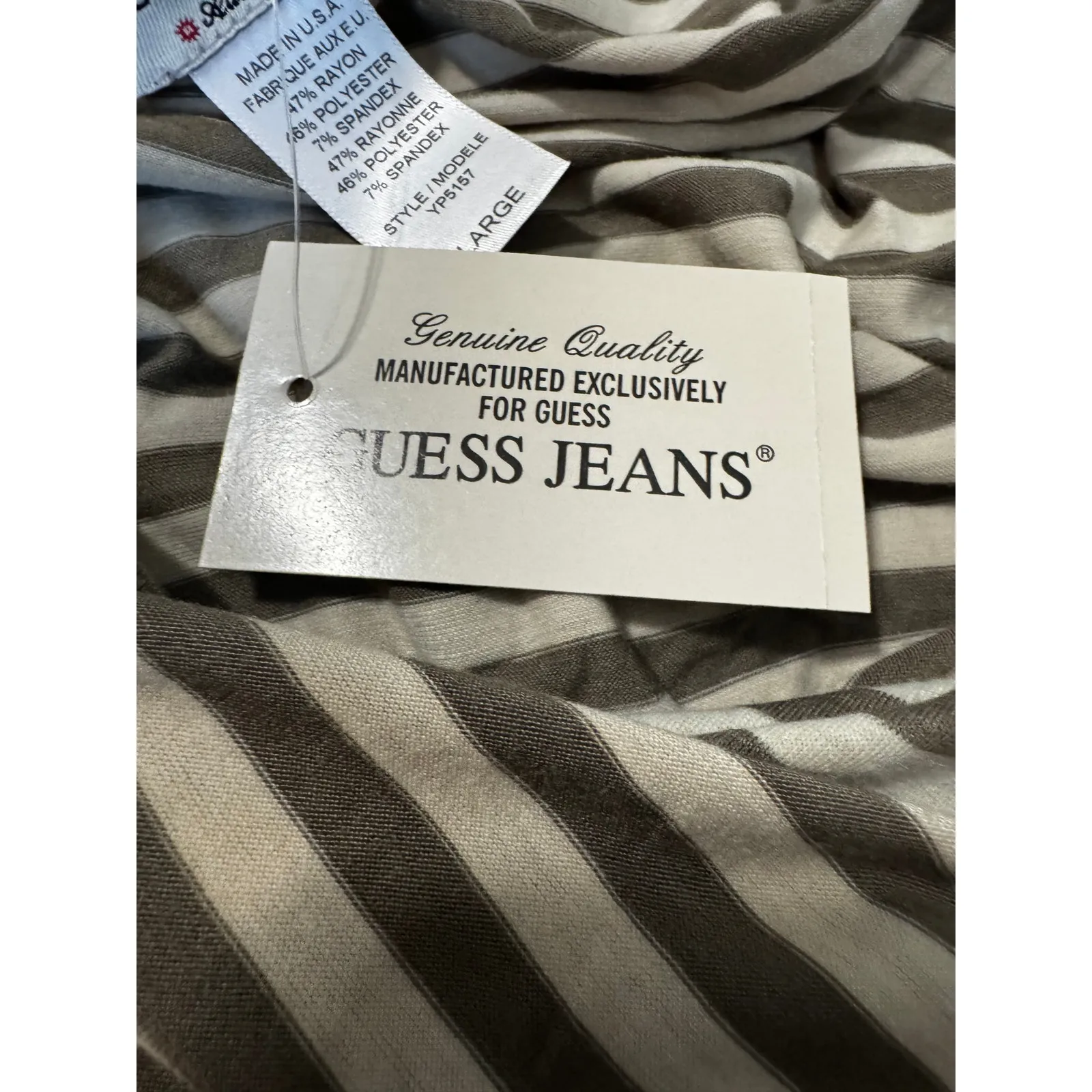 New With Tags GUESS Jeans Striped Knit Dress in Size Large Y2K Style - Image 6