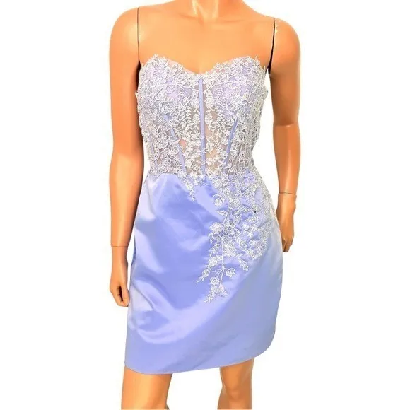 Y2K Satin Corset Mini Dress Sz.4 - Image 15