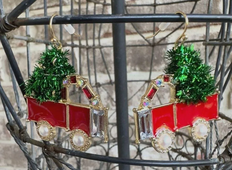 Trip to  Christmas Tree Farm Earrings Handmade Jewelry Home for Holidays… - Image 7