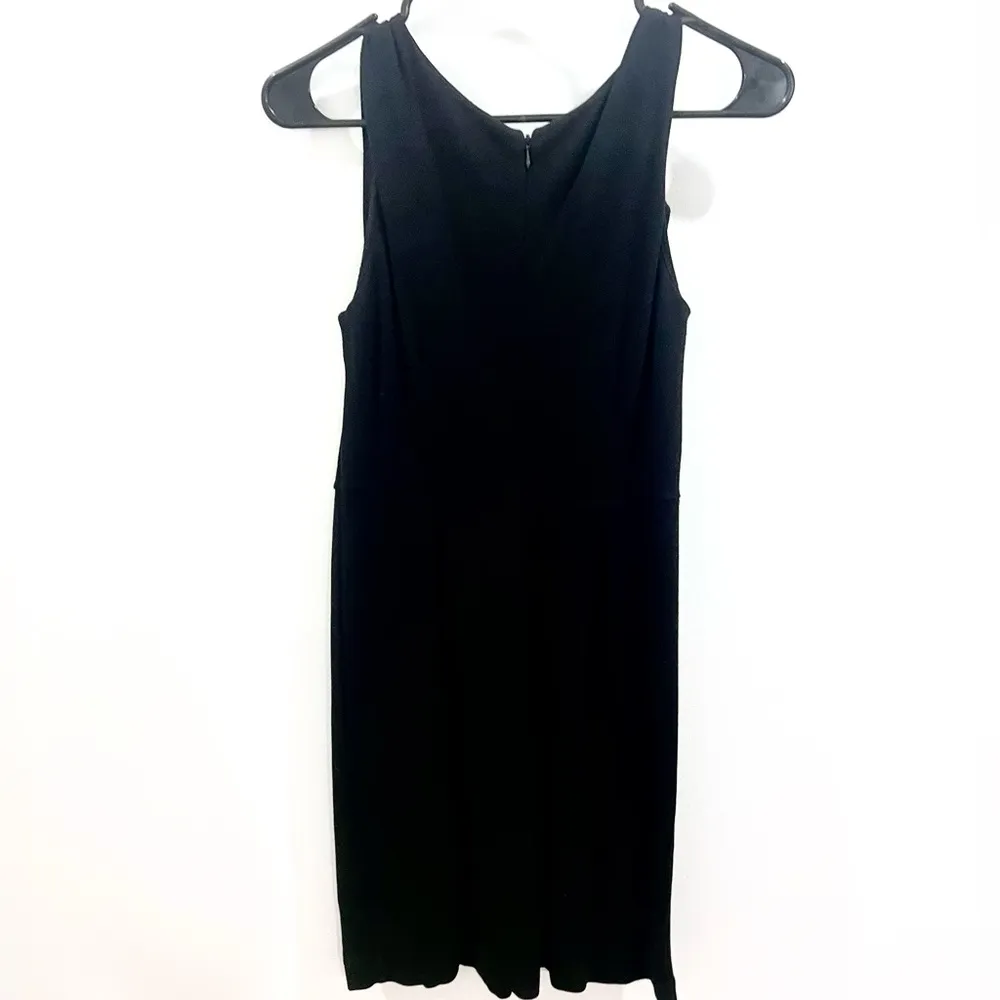 black pleated black a line dress size 2 - Image 4