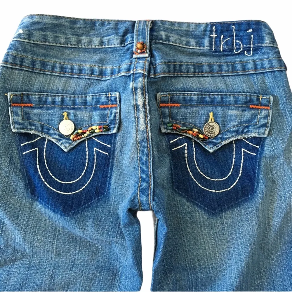 HTF: new  ❉ Joey Vintage Beaded Cropped Crop Jeans ❉ Saddle Back 25 - Image 4