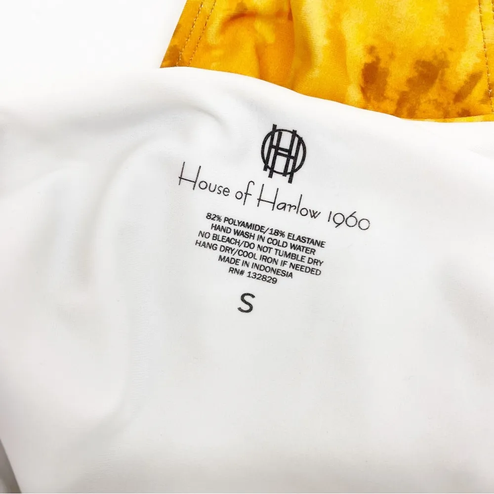 House of Harlow 1960 X Sofia Richie Virginia One Piece Plunge Swimsuit: Golden Gold - Image 11