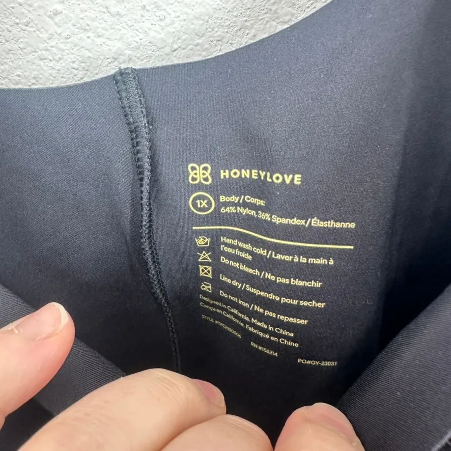 Honeylove‎ Black Silhouette Cami 1X Shaping Compression Built - Image 4