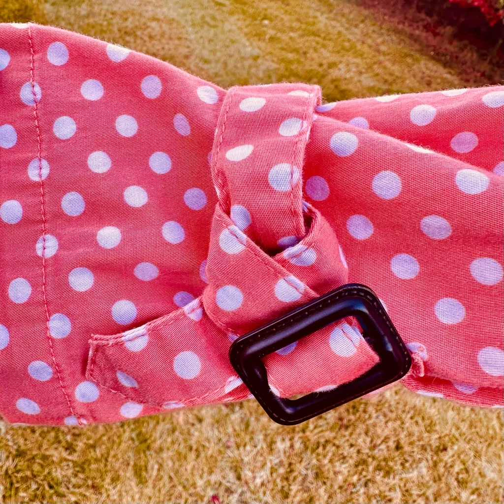 American Rag Coral & White Polka Dot Jacket - Image 13