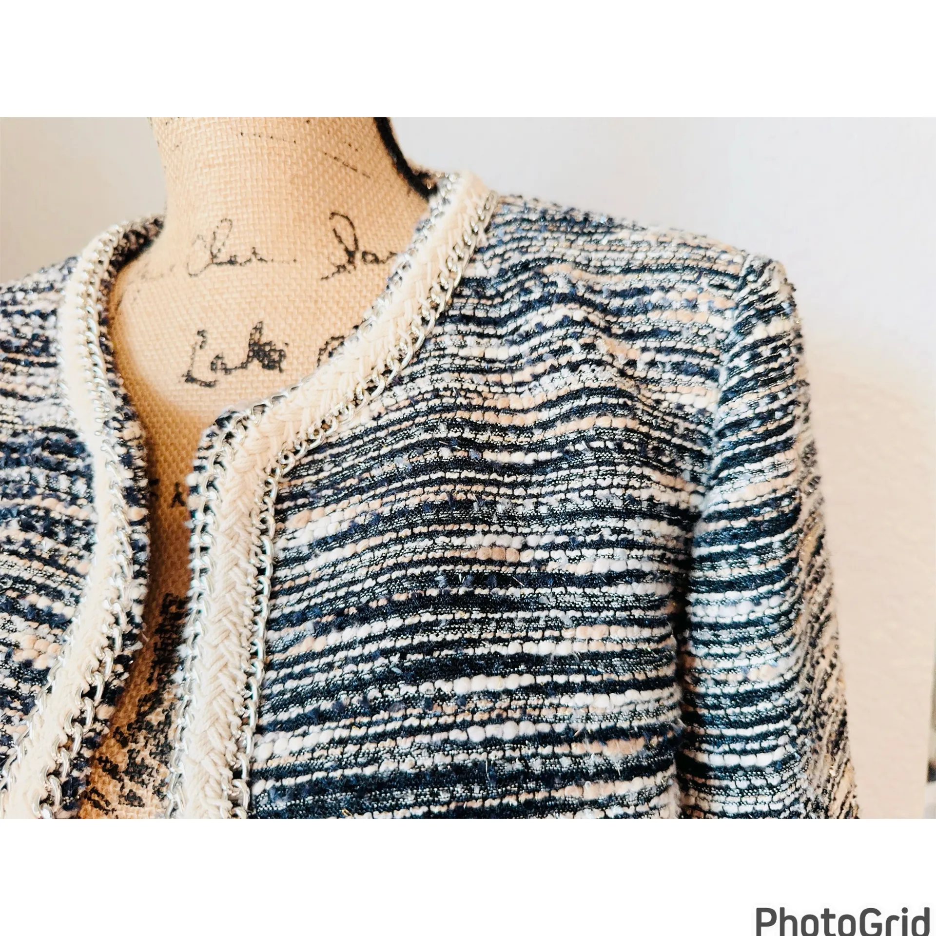 Boston Proper Shimmer Tweed Jacket - Image 4