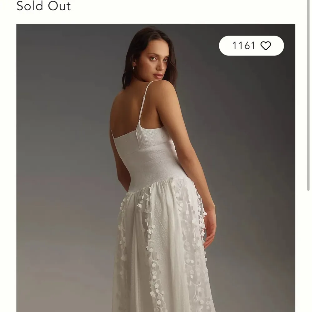 NWT Anthropologie Maeve Sleeveless Embellished Smocked Midi Dress - Image 4