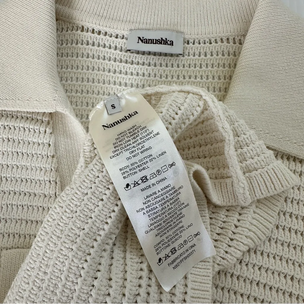 Nanushka Evelyn Knit Collared Cardigan, S - Image 7