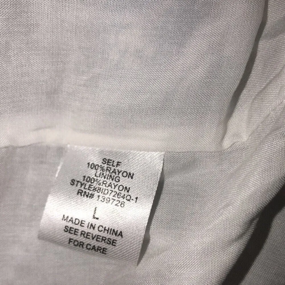 Honey Punch size large boho blue floral babydoll tiered ruffle dress - Image 10