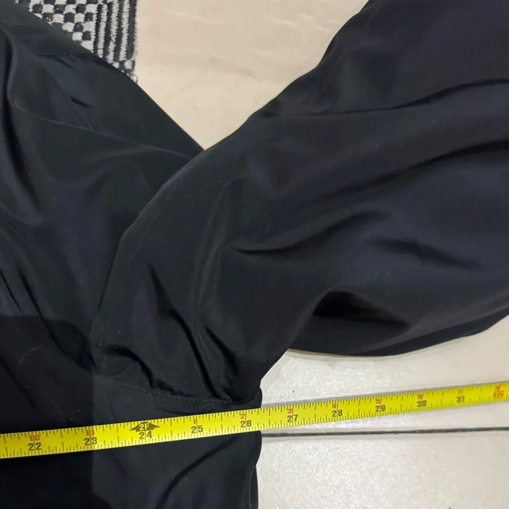 Marvin Richards Black Robe with Faux Fur Trim - Image 12