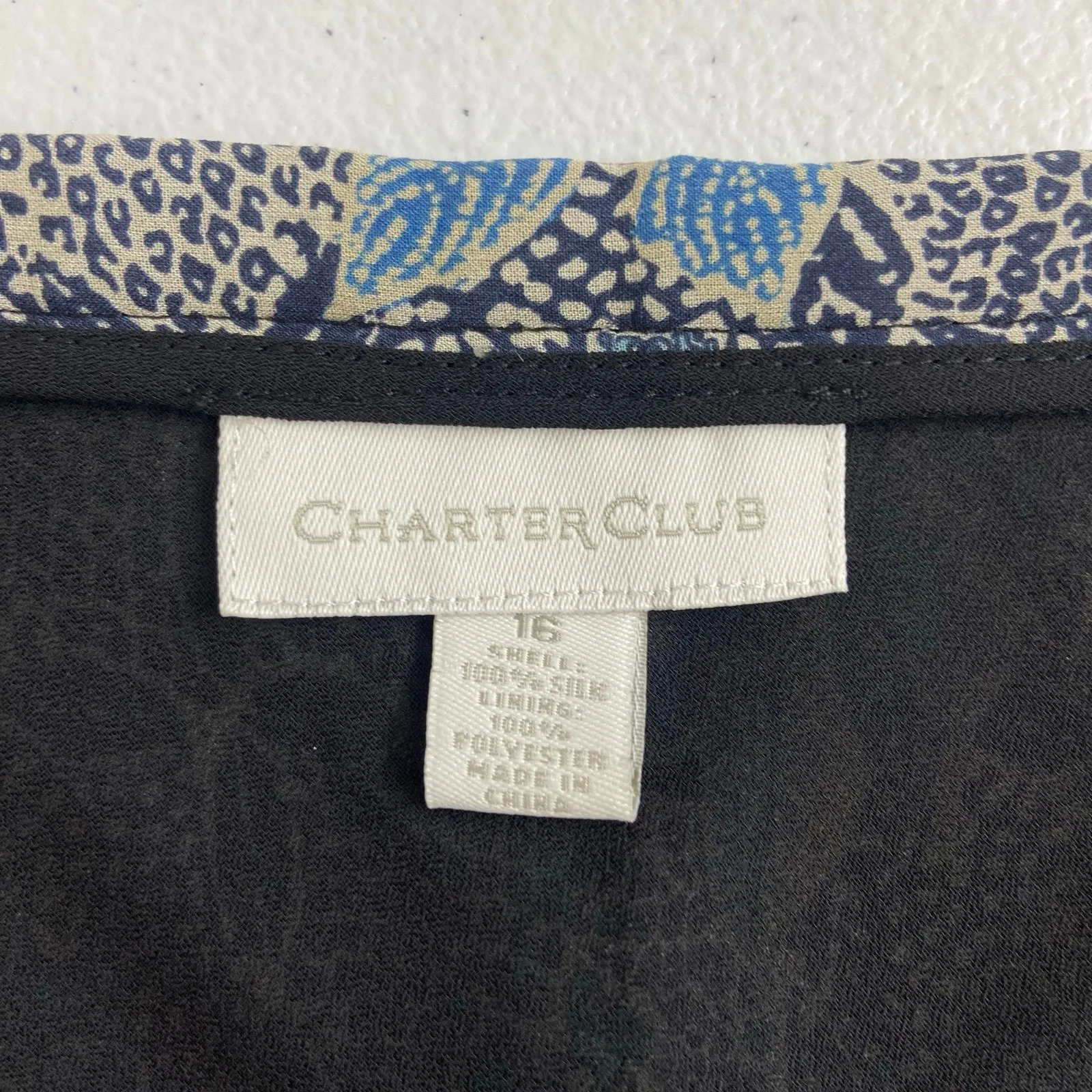 Vintage Charter Club women's blue floral wrap lined silk midi skirt flowy casual - Image 5