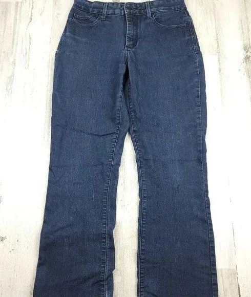 NYDJ Not Your Daughters Jeans Mini Boot Pants Blue Stretch Trousers Size 6 EUC - Image 1