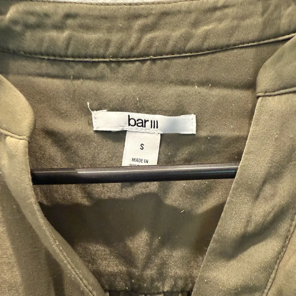 Bar III Olive Green Utility Jumpsuit – Size Small - Image 3