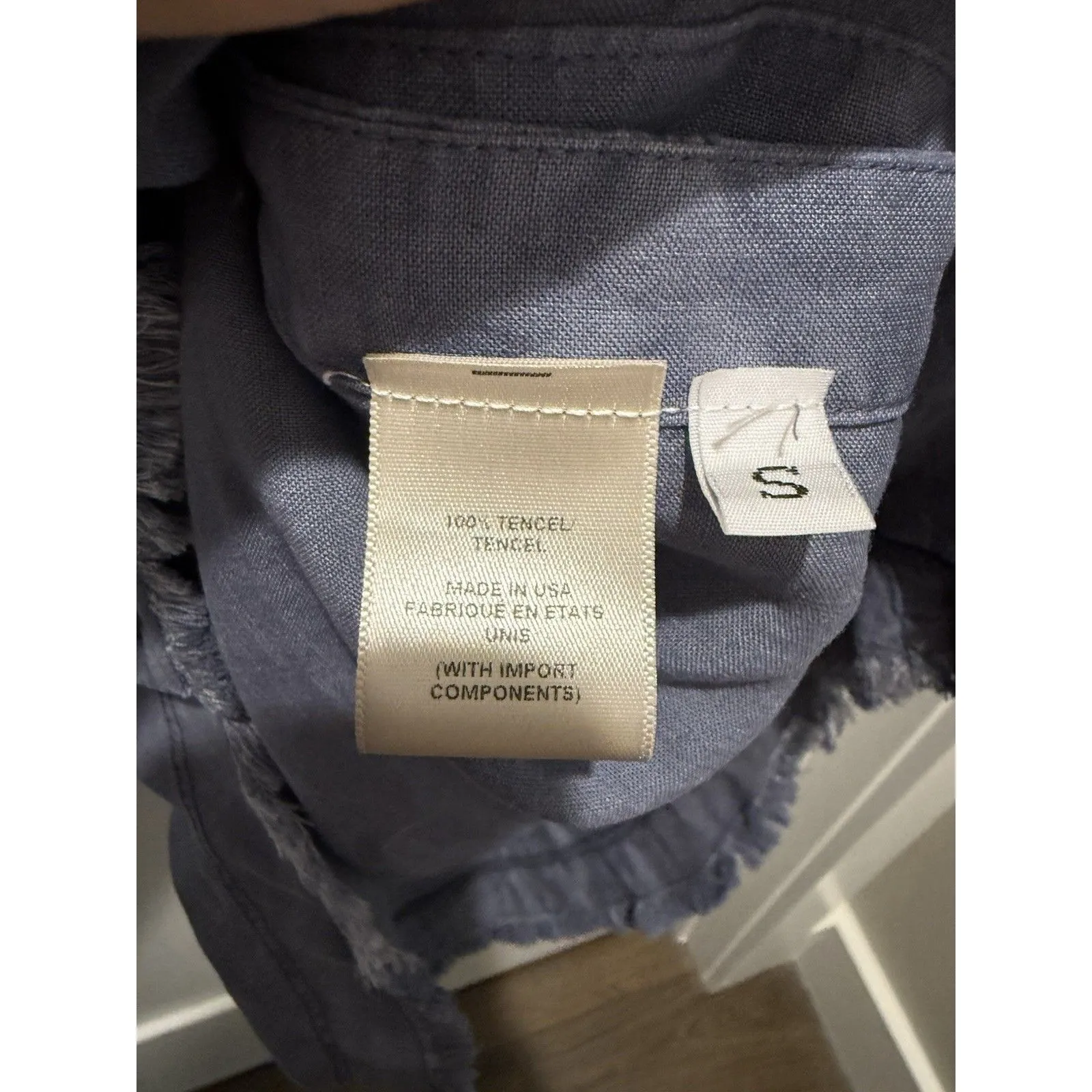 Anthropologie Cloth & Stone Small Chambray Side Button Up Tank Dress Sleeveless - Image 5