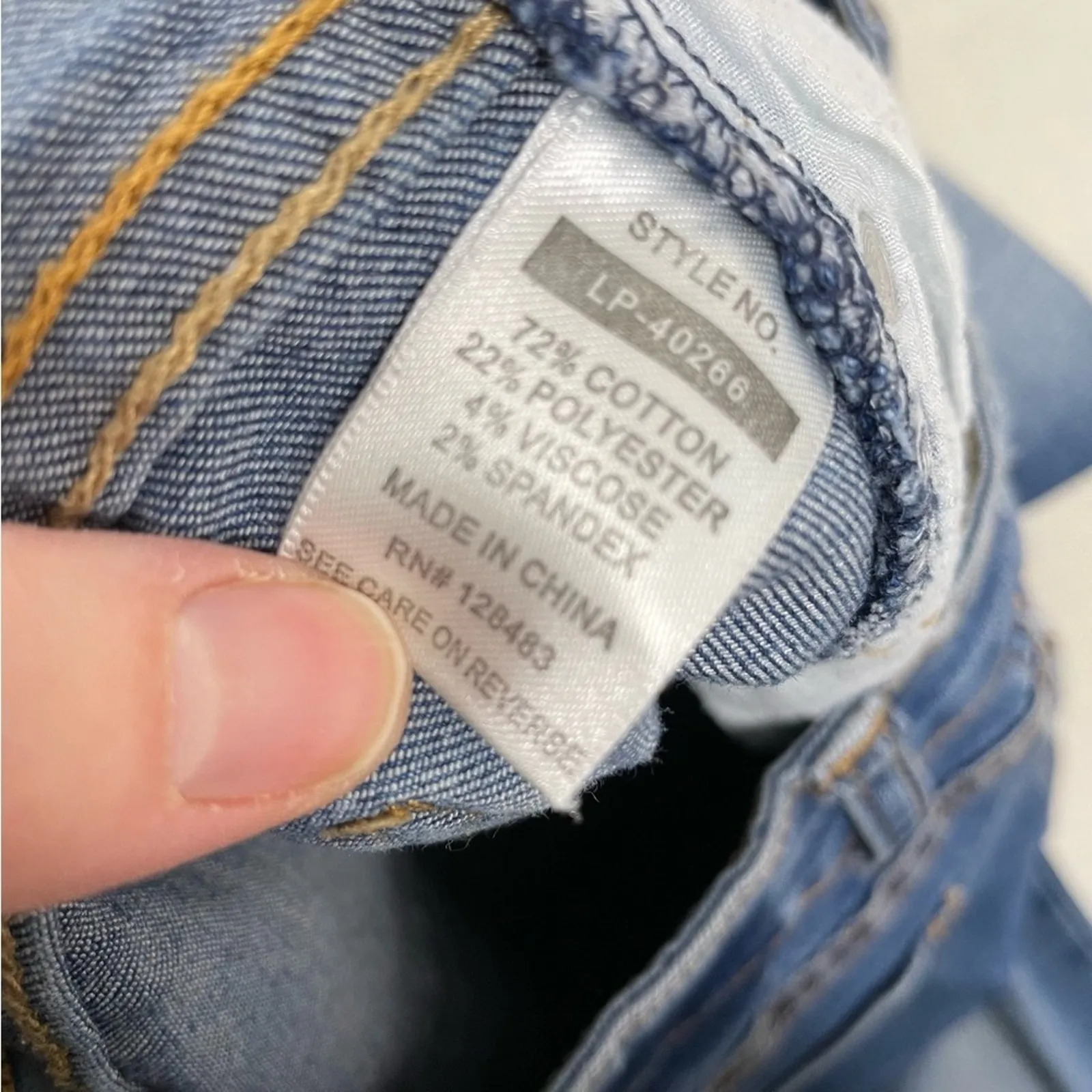 Litz Medium Wash Ankle Raw Hem Straight Leg Jeans Womens 26 Zip Fly Blue Denim - Image 11