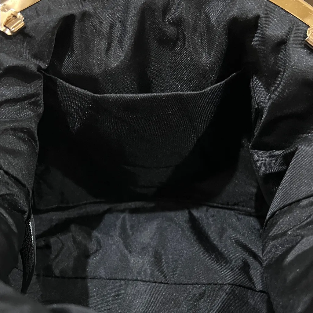 Made In India | Beaded Leopard Clutch w/ Chain Crossbody Strap Black - Image 6