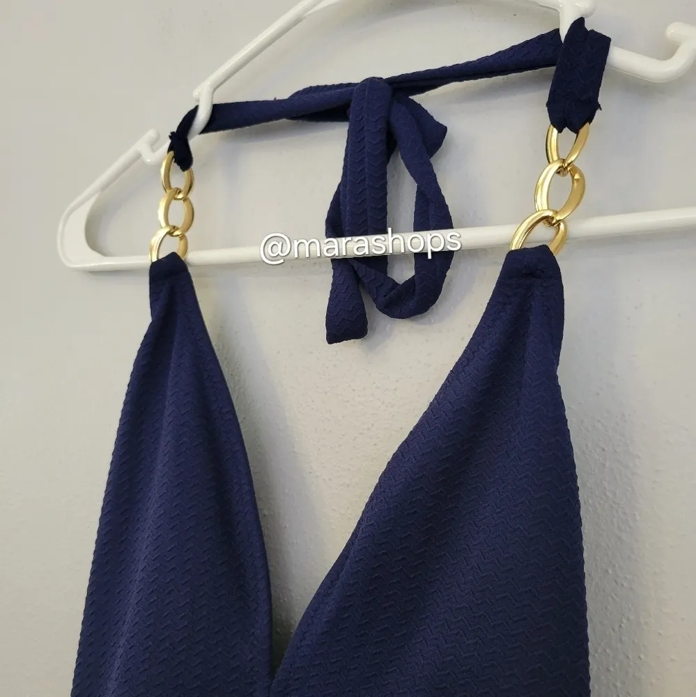 Melissa Odabash Naples Navy Mazy Swimsuit Blue Size 6 - Image 4