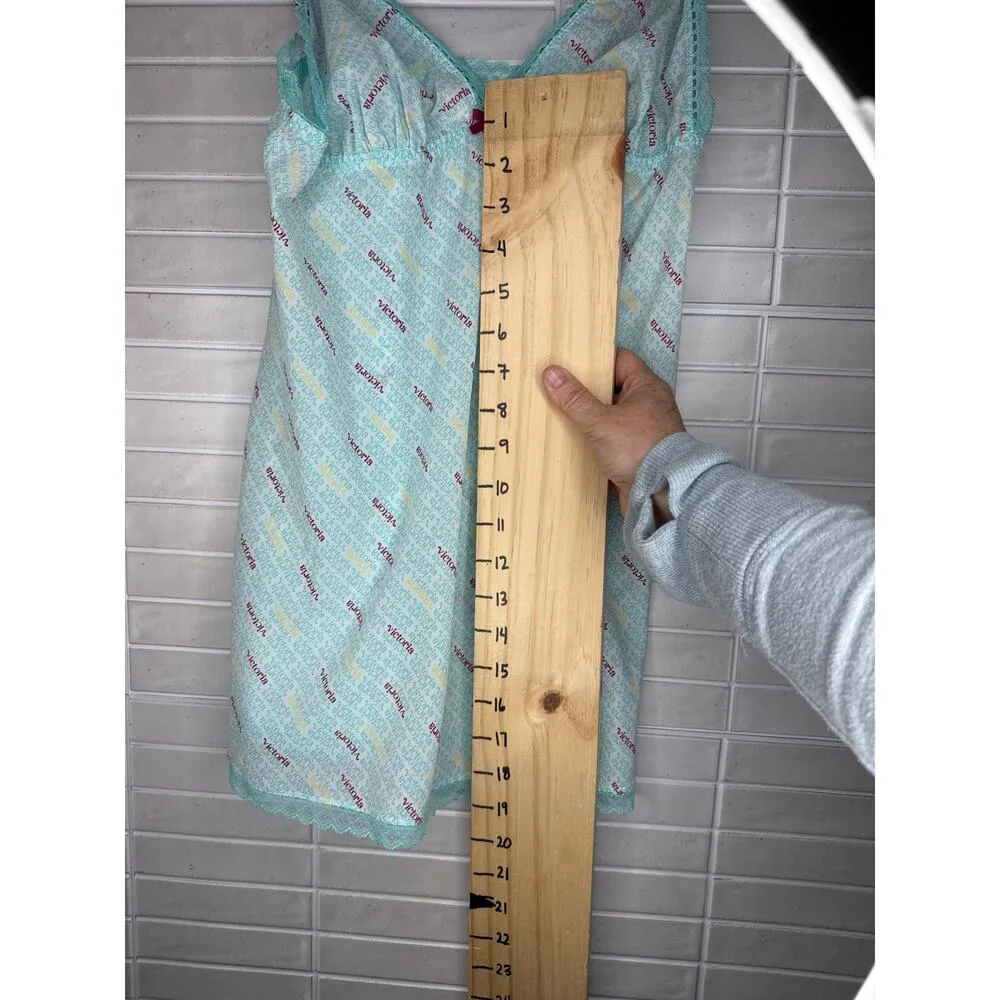 Victoria’s Secret Camisole Women’s Medium Light Blue Pout Satin Lace - Image 5