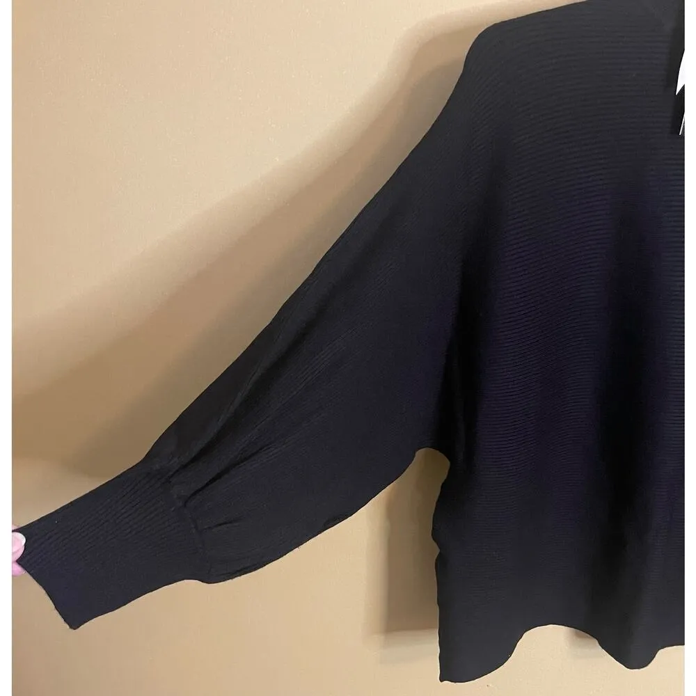 T Tahari Black Mock-neck, Balloon Sleeve Sweater Size 2X NWT - Image 5