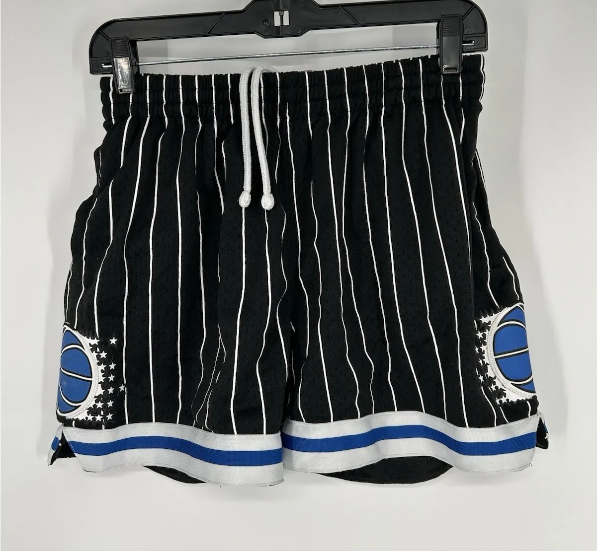 Mitchell & Ness Orlando Magic Shorts Retro Pinstripe Hardwood Classics Womens M - Image 1