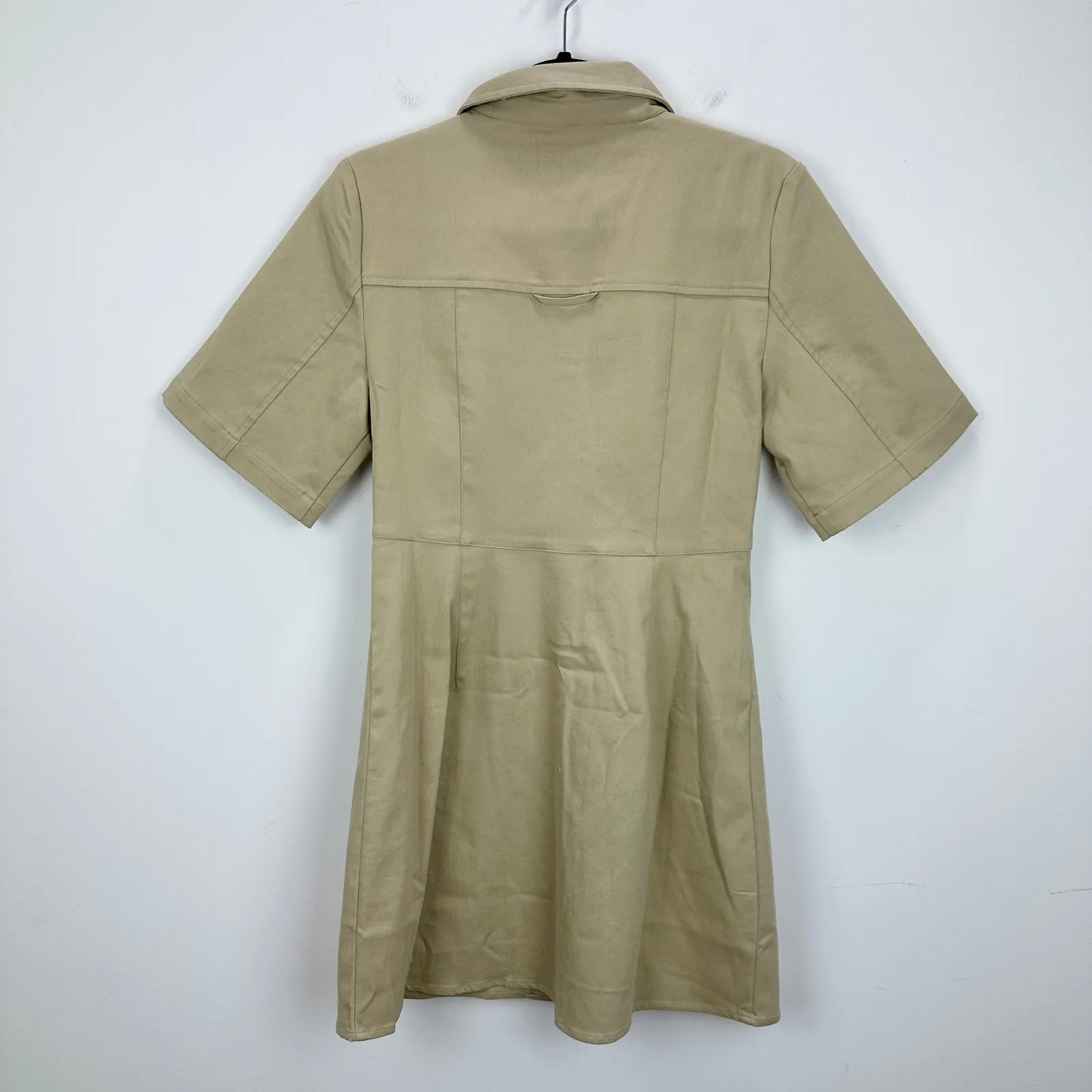 J.Crew Mini Shirtdress Tailored Twill Coastal Khaki Minimalist Classic US 8 NWT - Image 12