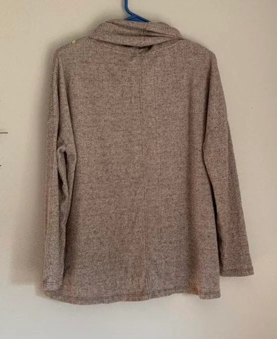 Dylan Tan Cowl Neck Sweater - Image 3