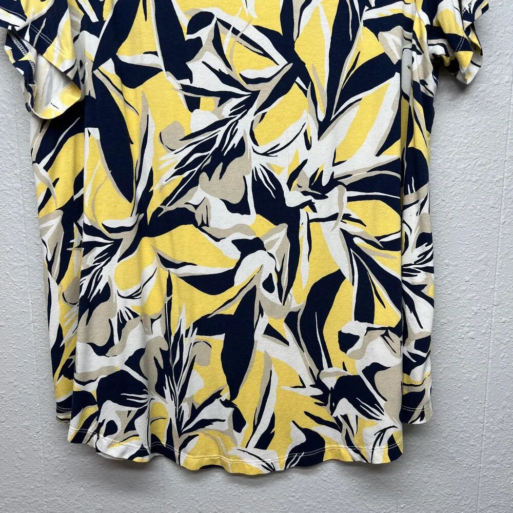 JM Collection Top Womens 2X Floral Soft Stretch Comfort Casual Workwear Beachy - Image 8