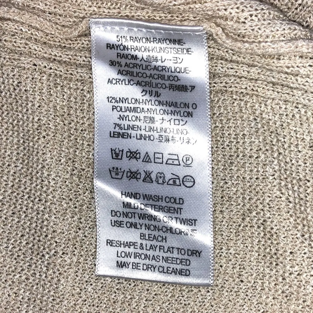 Free People Cream Criss Cross Oversized Knit Tunic Size M - Image 6