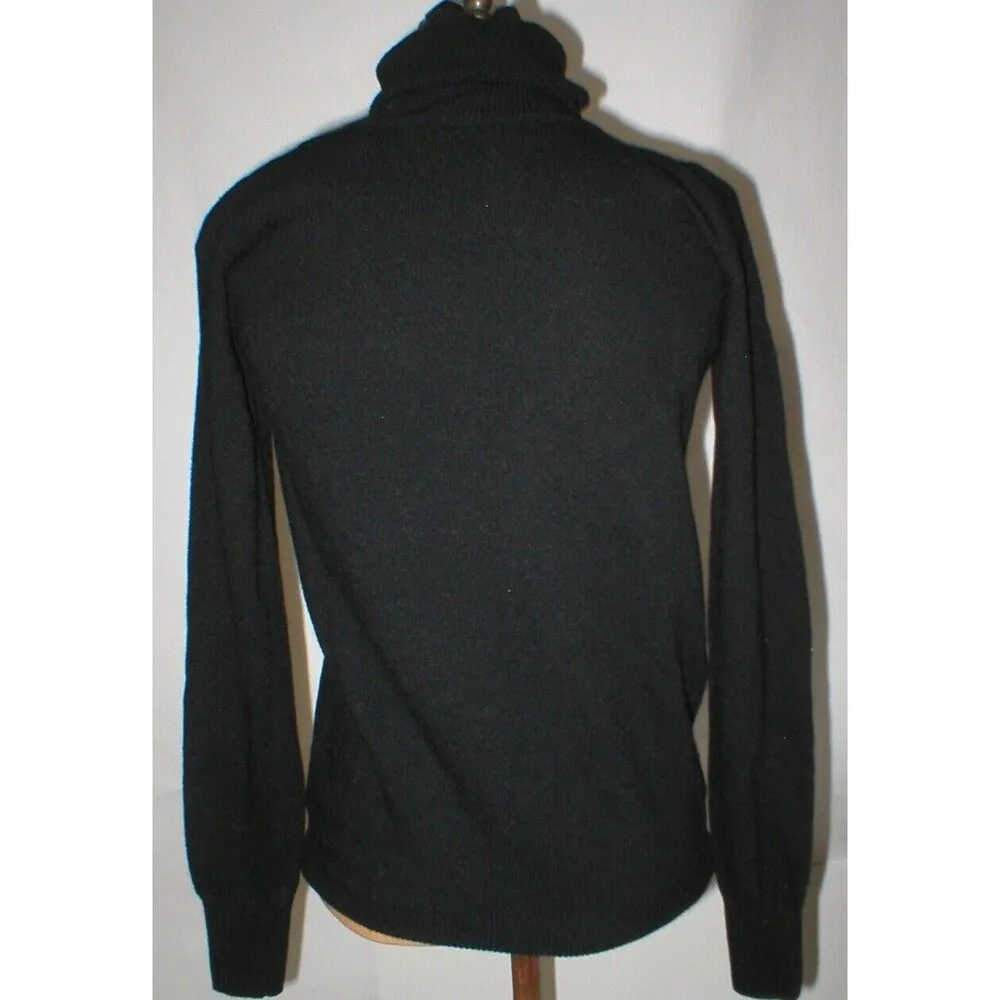 NWT New Womens XS Designer See By Chloe Black Cashmere Wool Sweater Turtleneck - Image 10