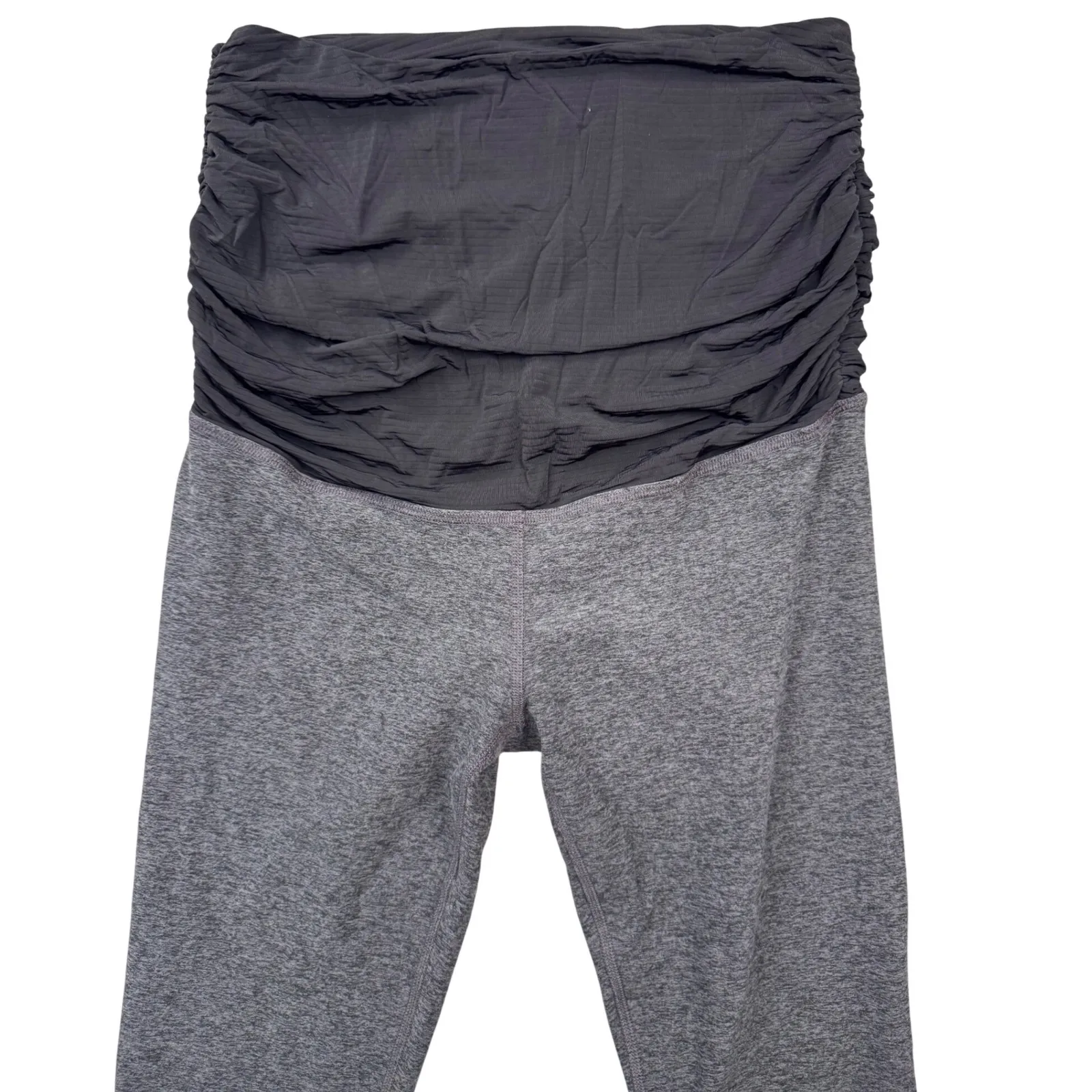Beyond Yoga x Peloton Womens Gray Fold Over Waist Leggings Size Large - Image 4