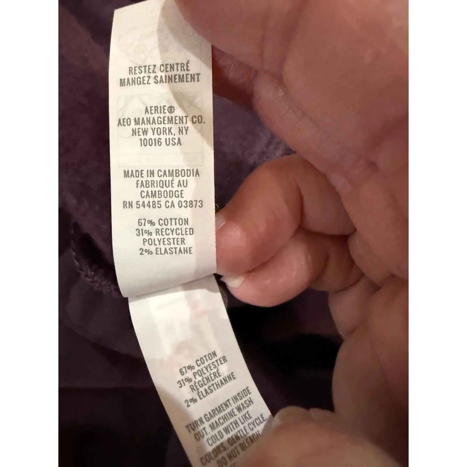 OFFLINE by Aerie Baggy Fit Jogger Sweatpants Plum Purple Size L Size L - Image 3