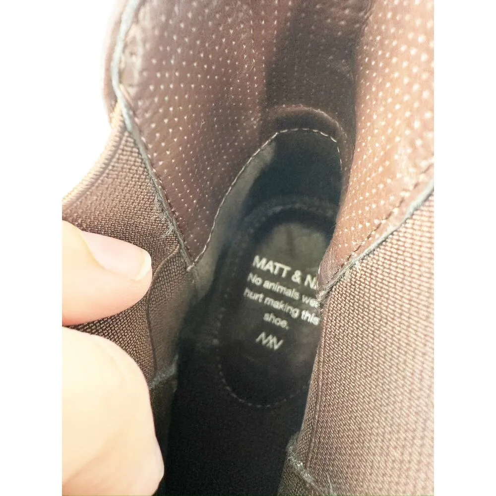 Matt & Nat Joliette Brown Vegan Faux Leather Chelsea Ankle Booties Size 39 - Image 7