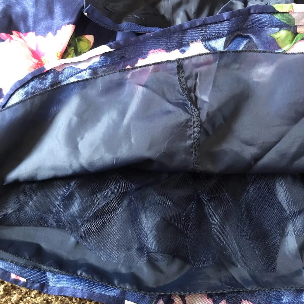 Sequin Hearts Size 9 Blue Floral Formal Skirt - Image 6