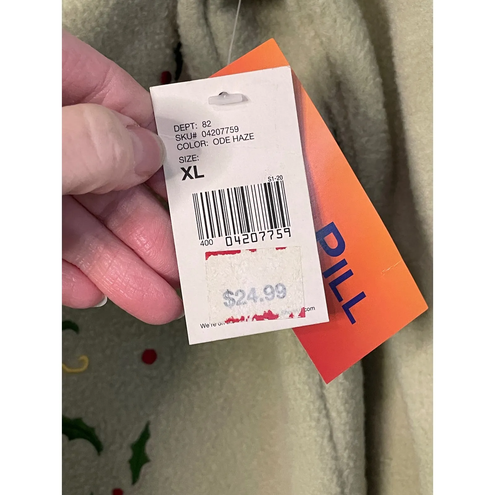 NWT North Crest Women XL Fleece Zip Up Jacket Holly Berry Embroidered Green - Image 3