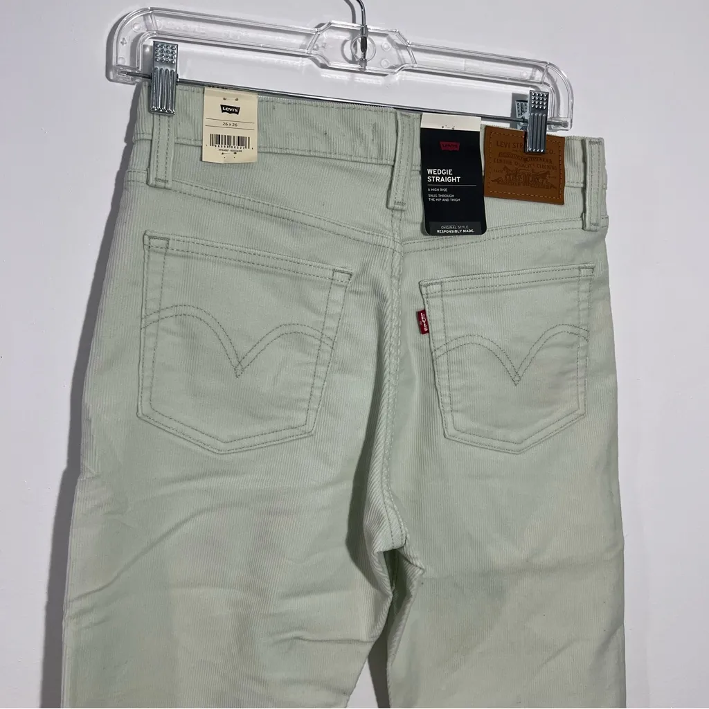 Levi's Wedgie Straight‎ Corduroys High Waist Size 26 x 26 - Image 6