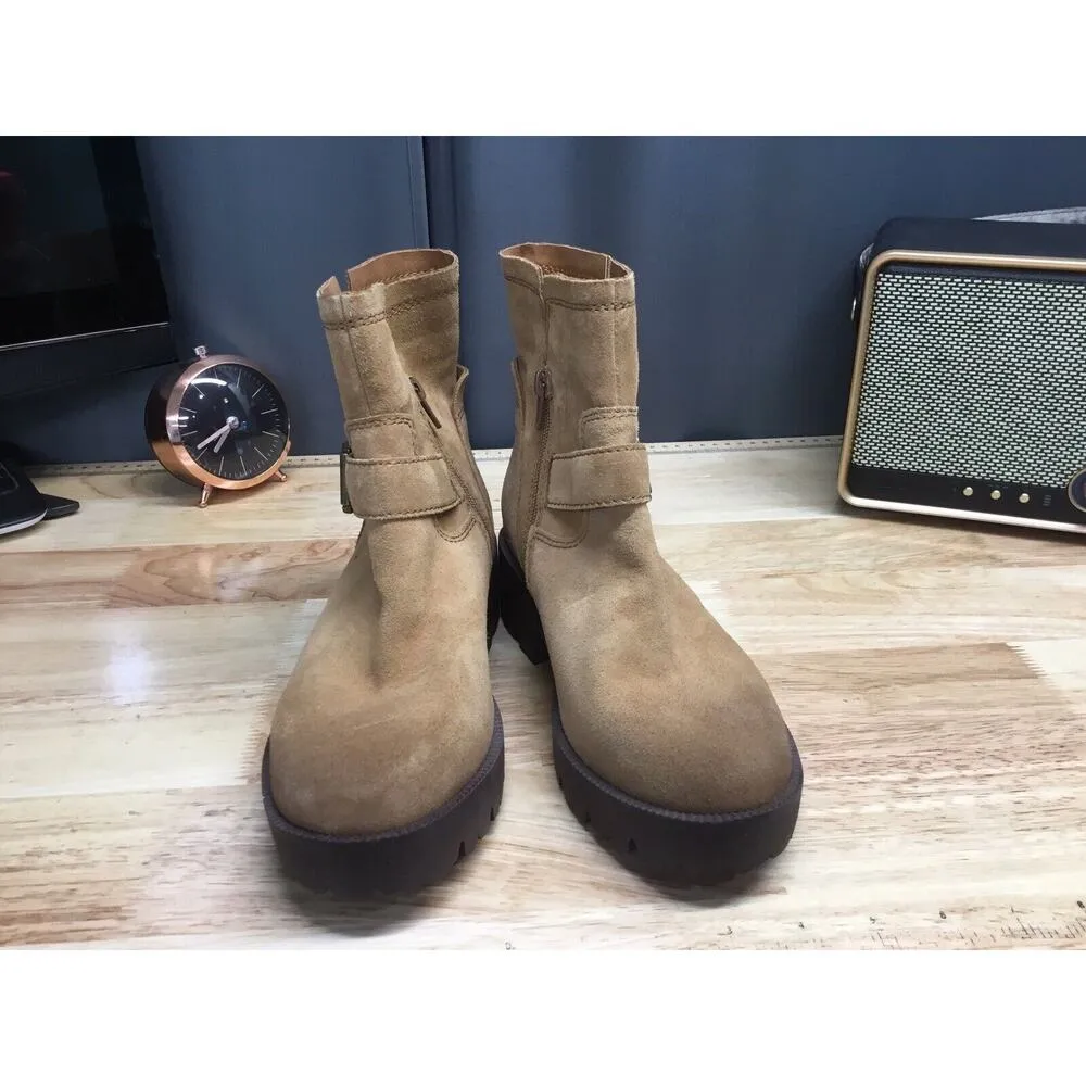 NWT Zodiac Miller Harness Lug Sole Boot Latte Suede Leather Womens Size 7 - Image 2