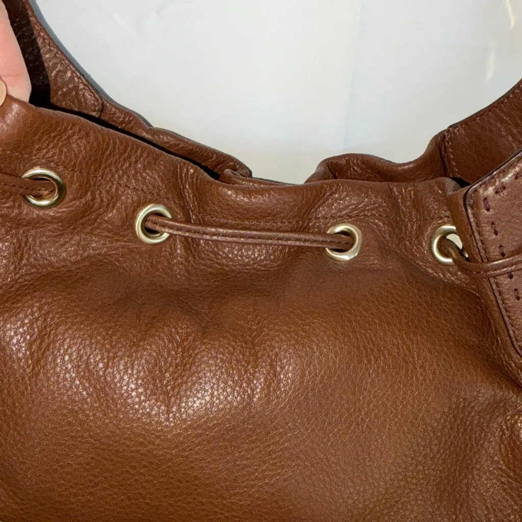 Cole Haan Rich Brown Leather Hobo Bag - Image 7