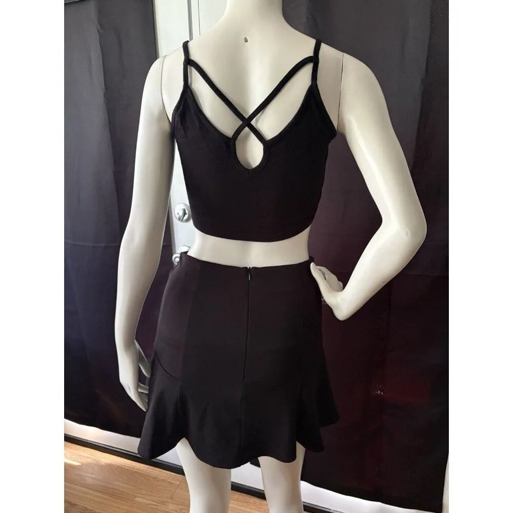 Ambiance Apparel Mini Flare Skirt Size Small Black With Zip - Image 4