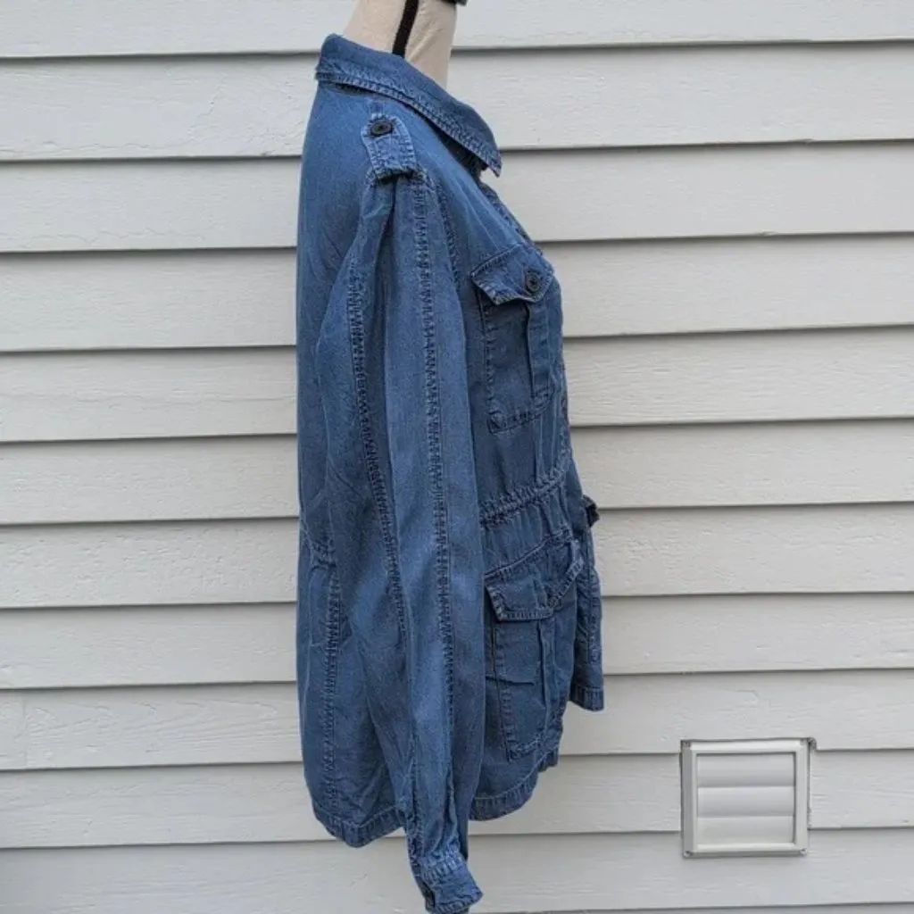 Denim Utility Jacket | Gap Chambray Shirt Jacket | Gap Shacket - Image 5