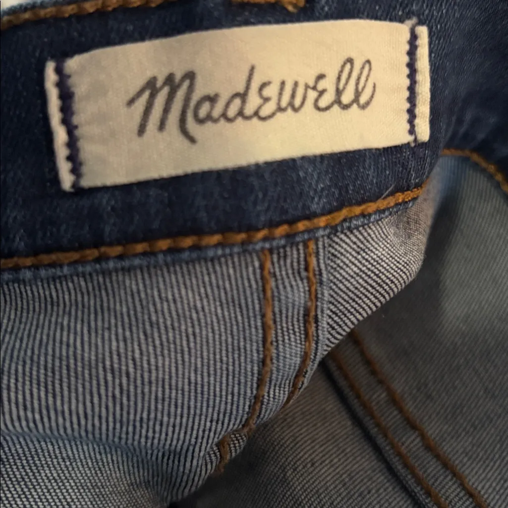 Madewell Crop Cali Demi Kick Boot Jean Sz 30X22 Short Medium Wash Cotton Stretch - Image 7