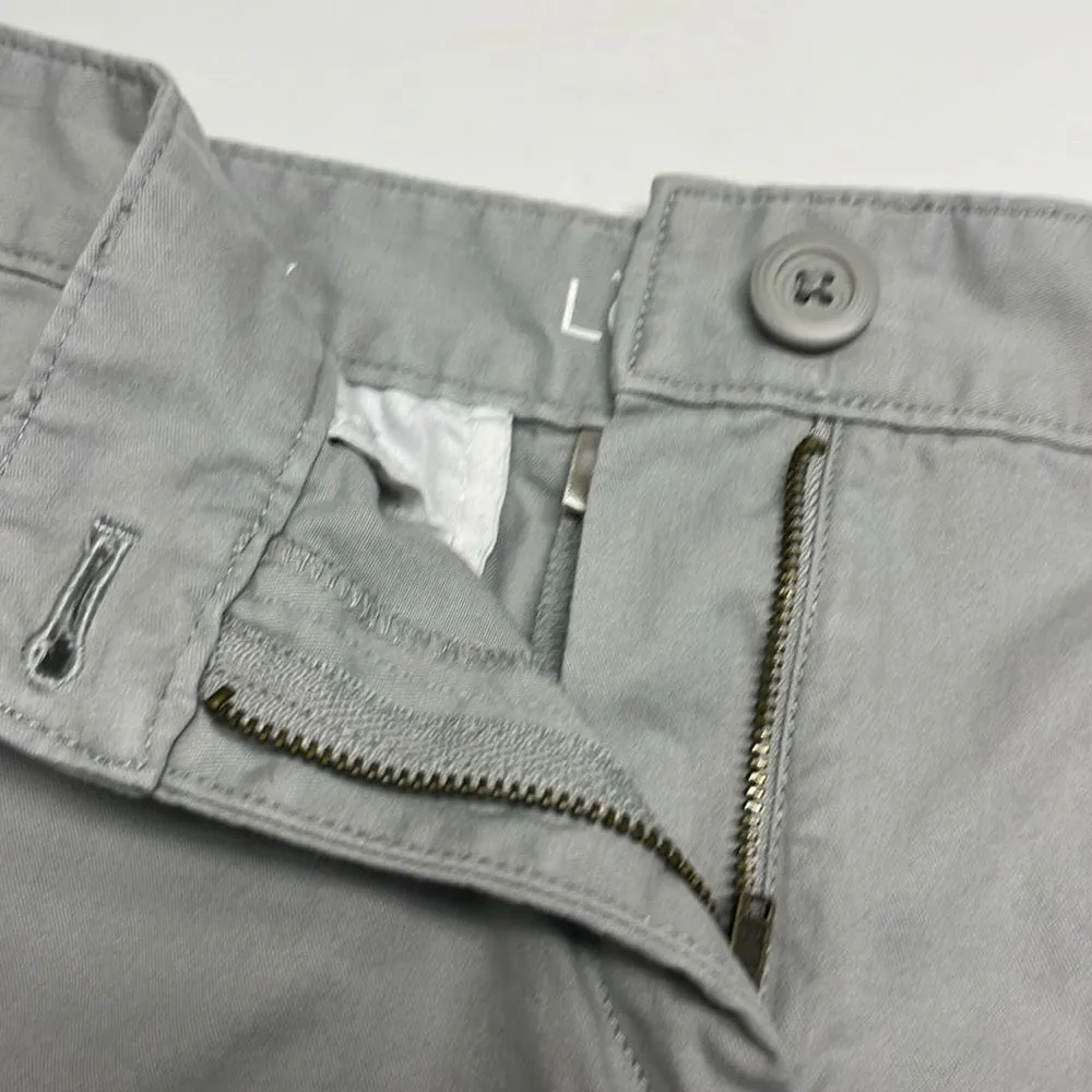 LOFT Light Grey Bermuda Cotton Shorts with Pockets- Size 8 Curvy - Image 9