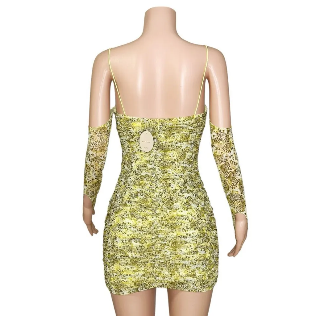 CAMILA COELHO Mariposa Mini Dress, Yellow Butterfly, XS - Image 6