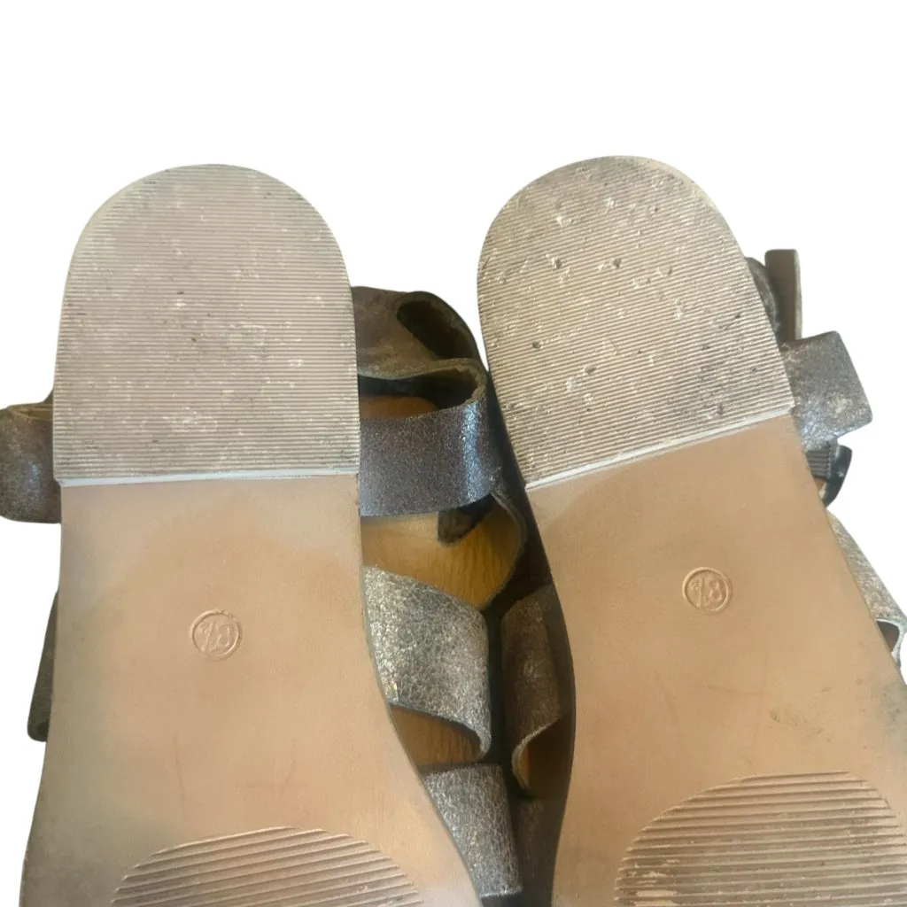 Diba True Circle City Sandals Ankle Buckle Leather Grey Brown Size 8.5 Women's Gray - Image 11