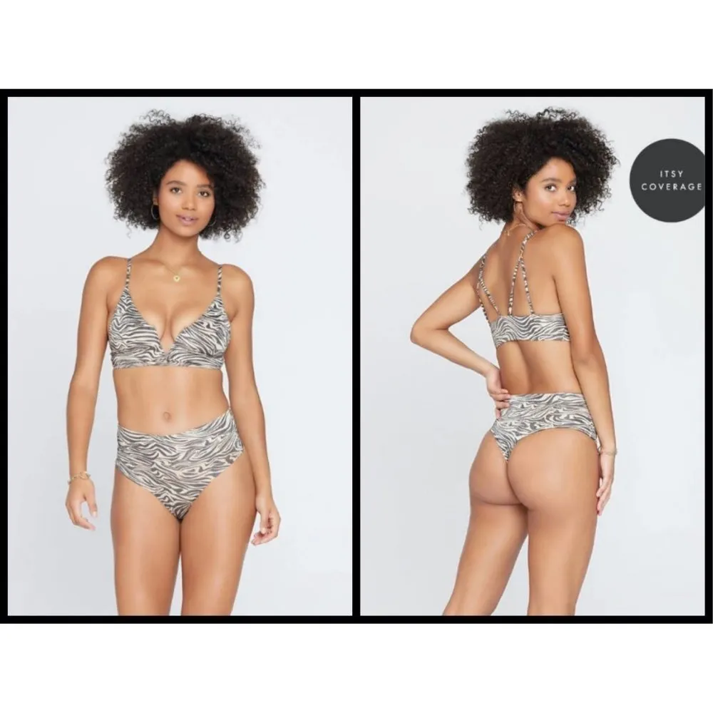 💕L*SPACE💕 Animal Instinct Bikini Set Siren Top + Portia Itsy Bottom Small NWT - Image 6