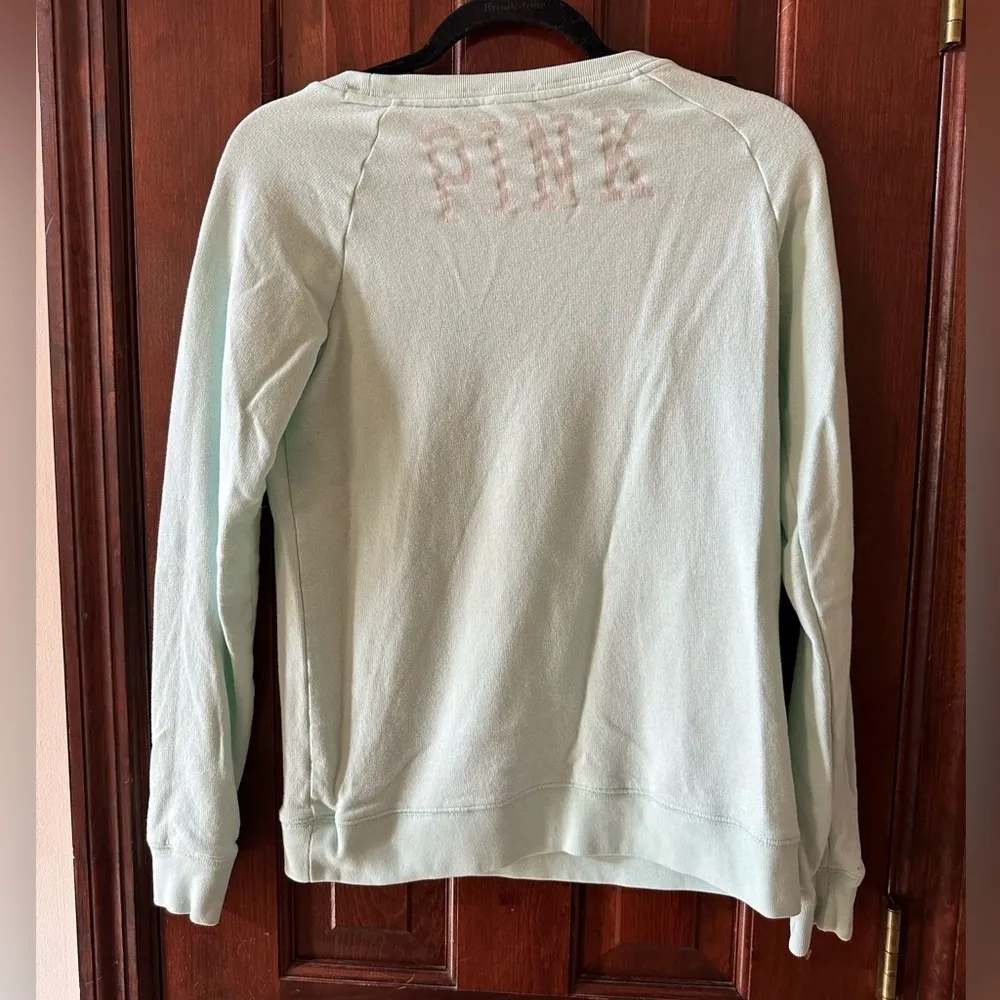 Victoria’s Secret PINK XS Mint Michigan Crew Neck - Image 2