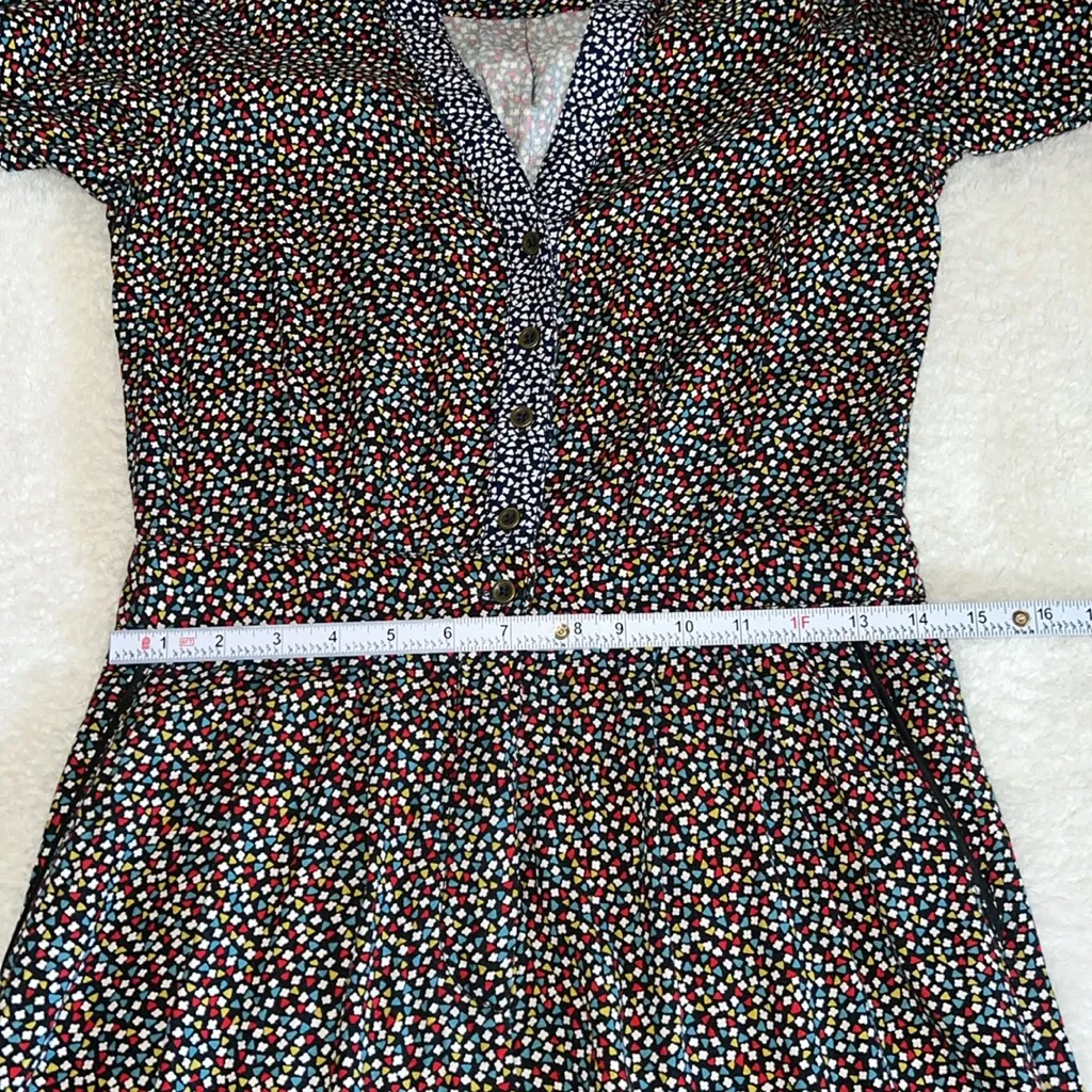 Anthropologie Ett Twa Christine Silken‎ Jumpsuit Geometric Print Size 2 - Image 8