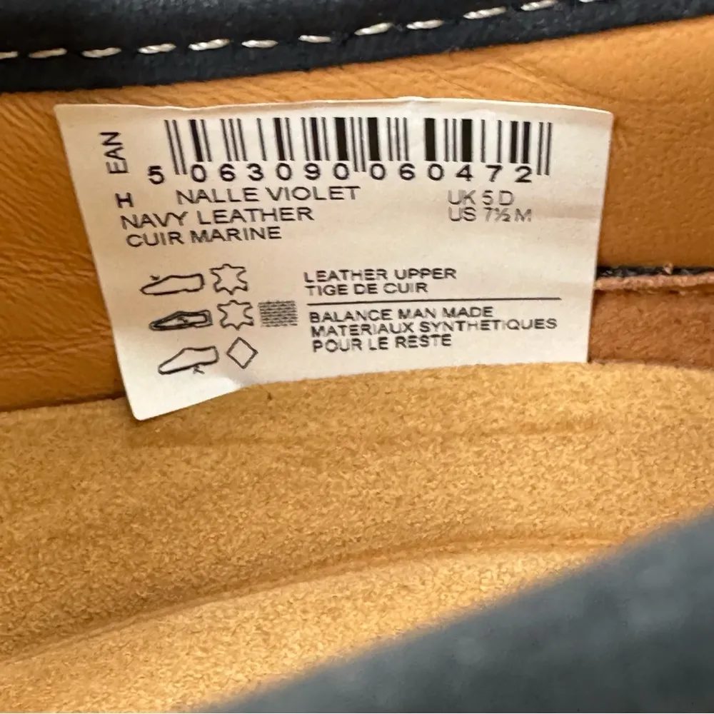 Clarks Nalle Violet Loafer Navy Leather 7.5 - Image 9