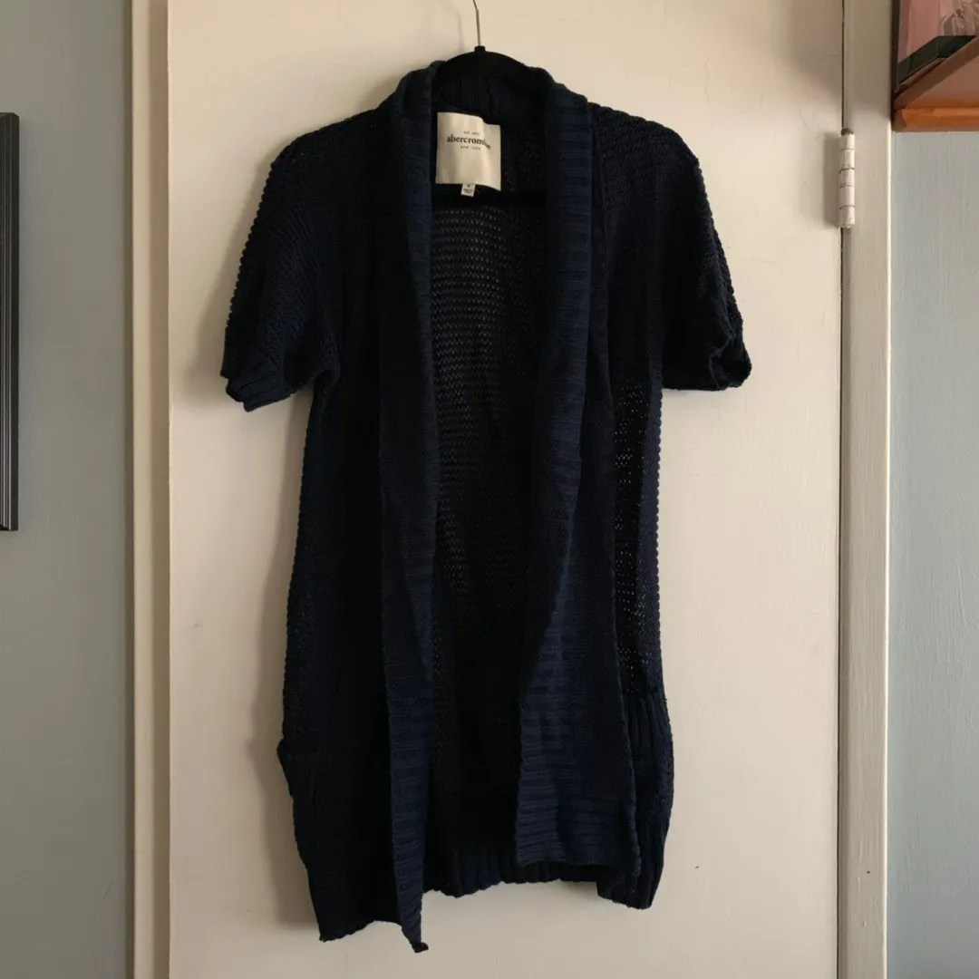 Abercrombie Navy Long Cardigan Sweater - Image 5