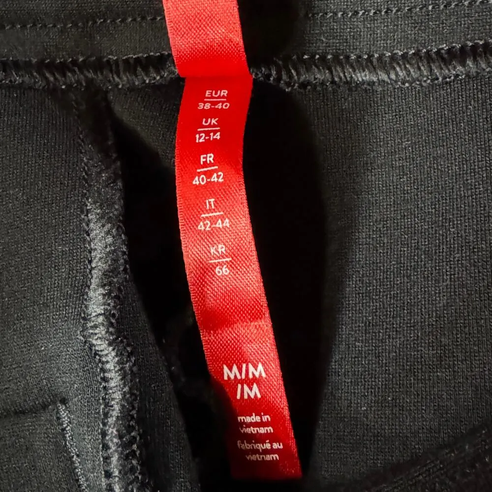 SPANX Medium Wide Leg Ponte Pants Pull-On Stretch Hi-Rise Elastic Waist Black - Image 8