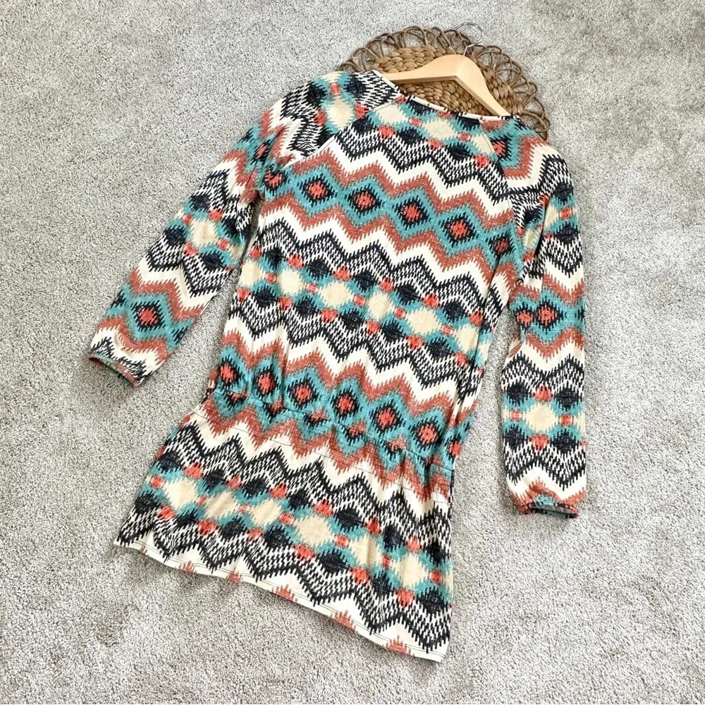 Patagonia Kamala Drop Waist Tunic Top Long Sleeve Timber Twist Texture Size XS - Image 5