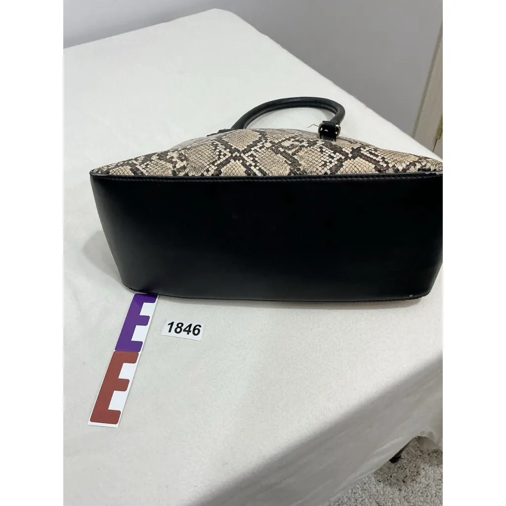 A New Day Brown Beige Snake Print Handbag - Image 4